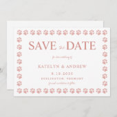 Paw Prints Rose Gold Glitzer Save the Date Einladung (Vorne/Hinten)