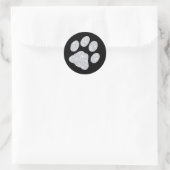 Paw Prints Runder Aufkleber (Tasche)