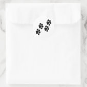 Paw Prints Runder Aufkleber (Tasche)