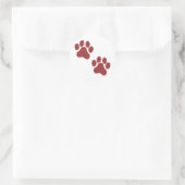 Paw Prints Runder Aufkleber (Tasche)