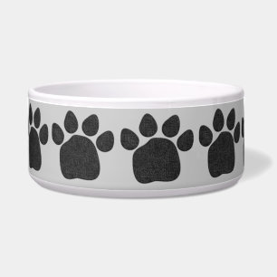 Paw Prints (schwarz) Napf