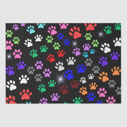 Paw Prints Seidenpapier (Vorderseite)