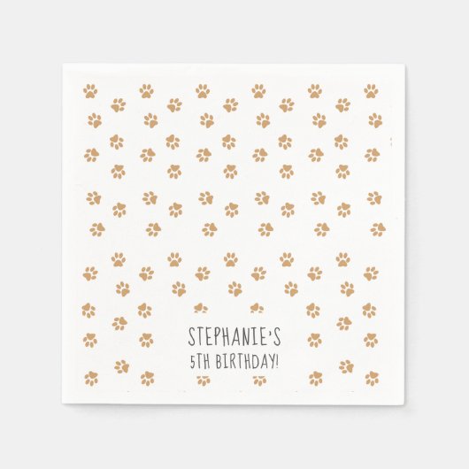 Paw Prints Serviette (Vorderseite)