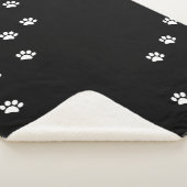 Paw Prints Sherpa Blanket Sherpadecke (3/4)