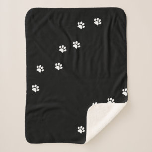 Paw Prints Sherpa Blanket Sherpadecke