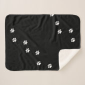 Paw Prints Sherpa Blanket Sherpadecke (Vorderseite (Horizontal))