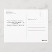 Paw Prints Silver Glitzer Save the Date kein Foto Postkarte (Rückseite)