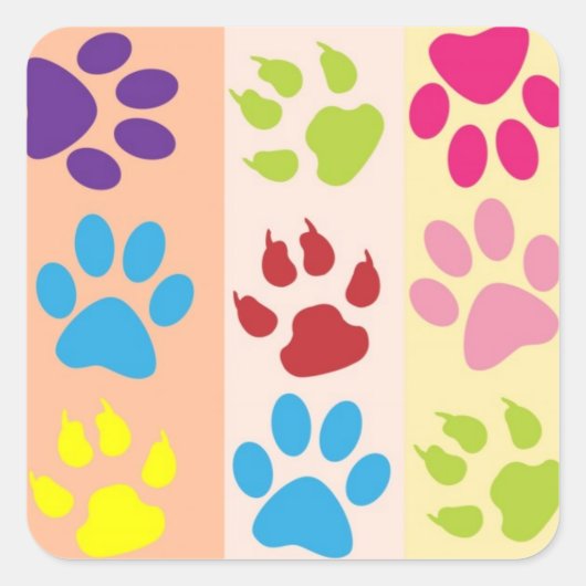 Paw Prints Sticker (Vorderseite)