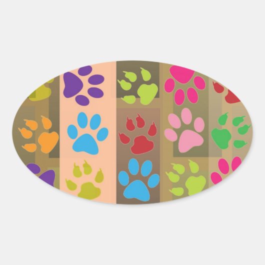 Paw Prints Sticker (Vorderseite)