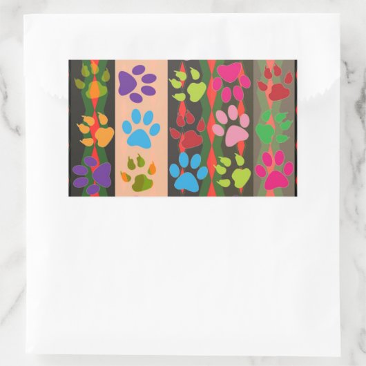 Paw Prints Sticker (Tasche)