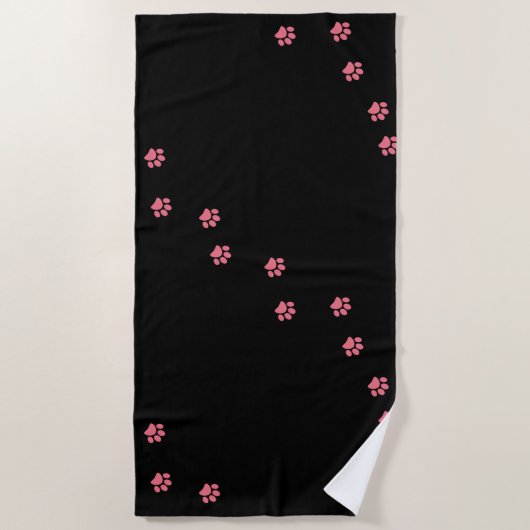 Paw Prints Strandtuch (Vorderseite)