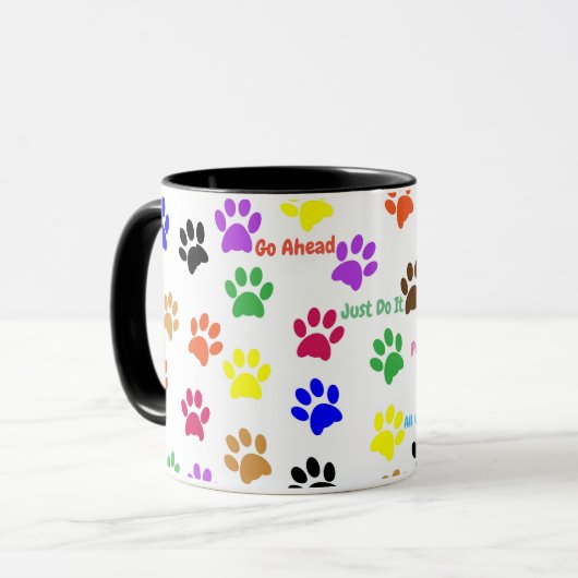 Paw Prints Tasse (Vorderseite Links)