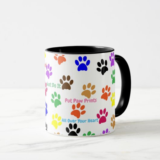 Paw Prints Tasse (VorderseiteRechts)