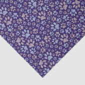 Paw Prints Tiermuster in Lila und rosa Seidenpapier (Ausschnitt)