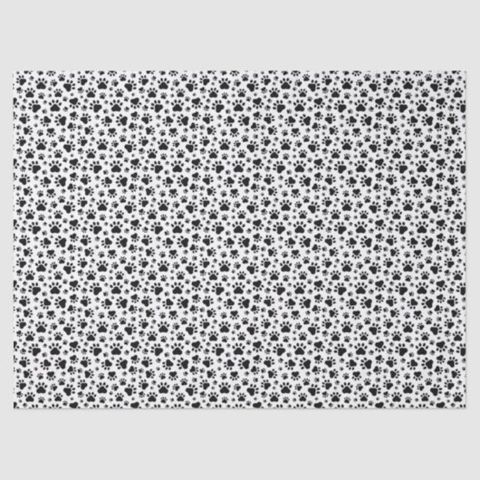 Paw Prints Tissue Paper Seidenpapier (Vorderseite)