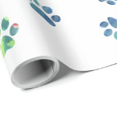 Paw Prints überall Geschenkpapier (Rolleneckpunkt)