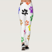 Paw Prints überall Leggings (Rückseite)