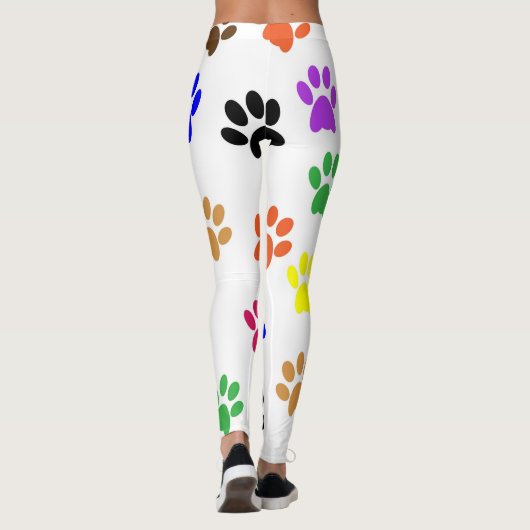Paw Prints überall Leggings (Rückseite)
