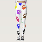 Paw Prints überall Leggings (Vorderseite)