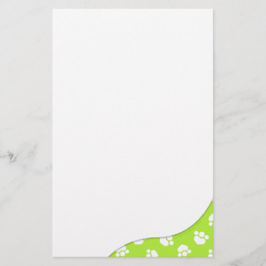 Paw Prints Überraschung Limon Briefpapier (Vorderseite)