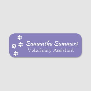 Paw Prints Vet Veterinary Business Groomer Name Ta Namensschild