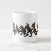 Paw Prints Walking Around Mug Base Design Jumbo-Tasse (Vorderseite)