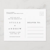 Paw Prints Wedding Save the Date Foto Ankündigungspostkarte (Rückseite)