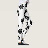 Paw Prints White Leggings (Rechts)