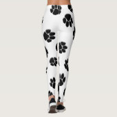 Paw Prints White Leggings (Rückseite)