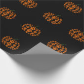 Paw Pumpkin Paw Print Dog Erntedank Geschenkpapier (Ecke)
