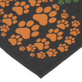 Paw Pumpkin Paw Print Dog Erntedank Kurzer Tischläufer (Ecke)