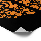 Paw Pumpkin Print Pumpkin Dog Frauen Halloween als Poster (Ecke)