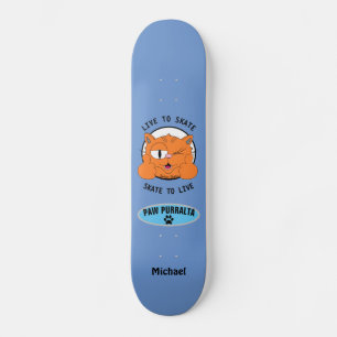 Paw Purralta Cartoon Cat Senor Gato Skateboard