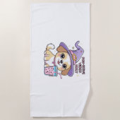 Paw-Schwänze, nur Niedlicher Hund mit Bubble Tea H Strandtuch (Vorderseite)