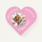 Paw-Sehbäume nur Katzenmädchen Foto Notizblock (Vorderseite)