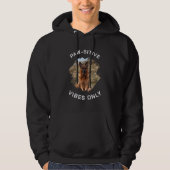 Paw-Sehnen nur Hunde Foto schwarz Hoodie (Vorderseite)