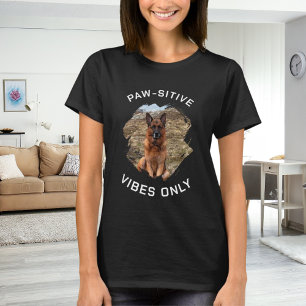 Paw-Sehnen nur Hunde Foto schwarz T-Shirt