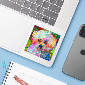 Paw-Side Aufkleber (Laptop mit iPhone)