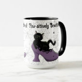 Paw-sistisch gekleidetes SchwarzkatzenHalloween Tasse (VorderseiteRechts)