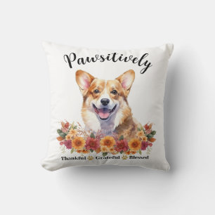 Paw-sitiv dankbar dankbar gesegnet süßer Hund Kissen