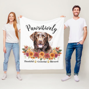 Paw-sitiv dankbarer gesegneter süßer Hund Fleecedecke