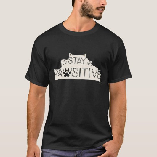 Paw-sitiv perfekte Mutter schwarze Katze T-Shirt (Vorderseite)