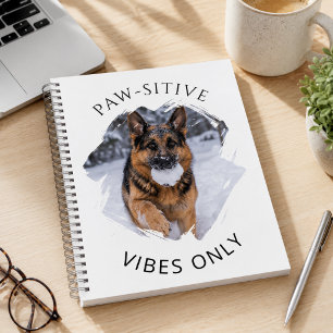Paw-sitive vibes only Deutscher Schäferhund GSD Fo Notizblock