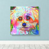 Paw-sitive Vibes Stretched Canvas Print Leinwanddruck (Insitu (Holzboden))