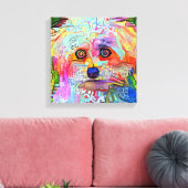 Paw-sitive Vibes Stretched Canvas Print Leinwanddruck (Insitu (Wohnzimmer))