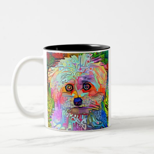 Paw-sitive Vibes-Tasse Zweifarbige Tasse (Links)