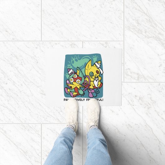 Paw-sitively Frightful | Monstrous Cats Halloween Fußmatte (Indoor)