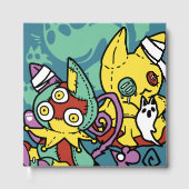 Paw-sitively Frightful | Monstrous Cats Halloween Gästebuch (Vorderseite)