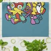 Paw-sitively Frightful | Monstrous Cats Halloween  Geschirrtuch (Gefaltet)