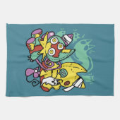 Paw-sitively Frightful | Monstrous Cats Halloween  Geschirrtuch (Horizontal)